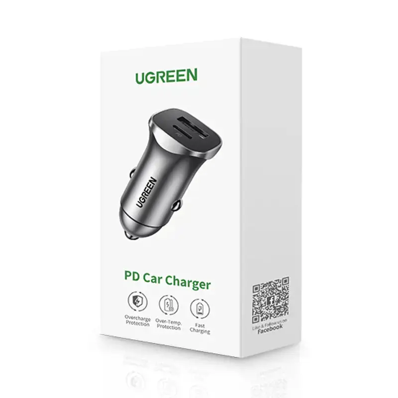 Ugreen 30780, Automatinis, Cigarų žiebtuvėlis, 12 V, juodas