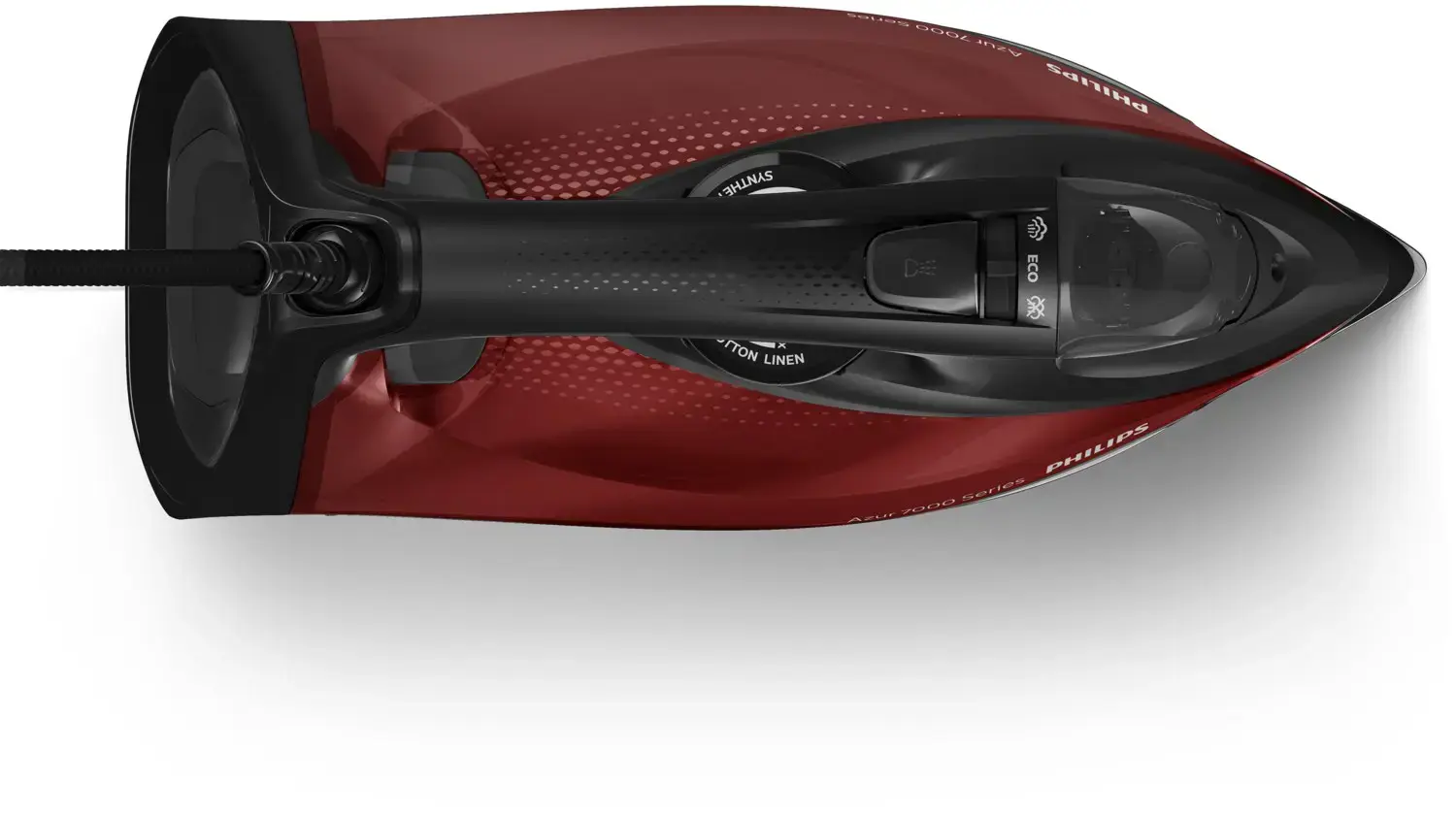 "Philips" 7000 serijos DST7022/40, garinis lygintuvas, "SteamGlide Plus" padas, 2 m, 250 g/min, juodas, raudonas, 50 g/min