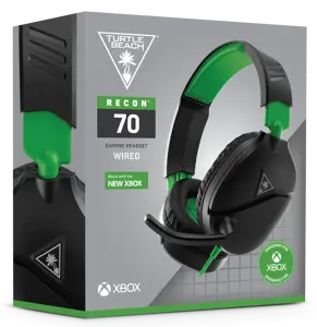 "Turtle Beach Recon 70" žaidimų ausinės "Xbox Series X|S" ir "Xbox One" - juodos, laidinės, žaidimų, 20 - 20000 Hz, 571,5 g, ausinės, juodos, žalios