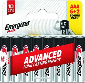Energizer battery Alkaline Max AAA DHP8 6+2