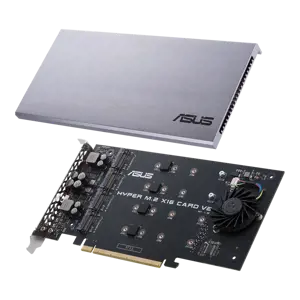 ASUS HYPER M.2 X16 CARD V2, PCIe, M.2, PCIe 3.0, 128 Gb/s, 202 mm, 13 mm