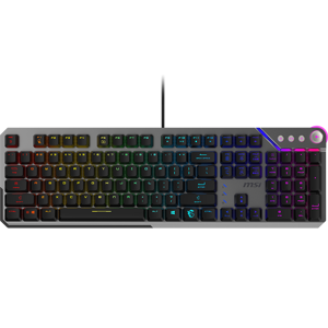 MSI STRIKE 600 SILENT US | Gaming Keyboard | Wired | US | USB 2.0 | KAILH Midnight PRO Silent Tacti…