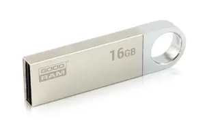 Goodram UUN2, 16 GB, USB Type-A, 2.0, 20 MB/s, Swivel, Silver