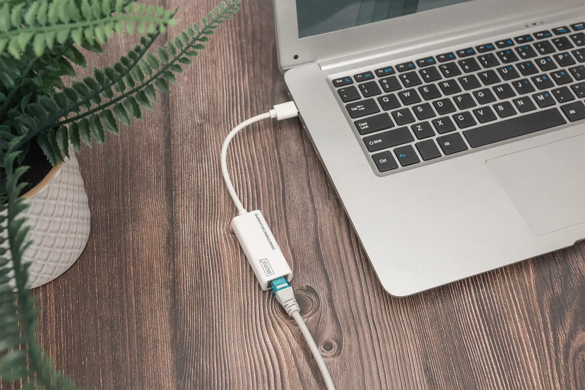 DIGITUS USB3.0-Gigabit Ethernet adapteris RJ45 10/100/1000 Mbps, baltas