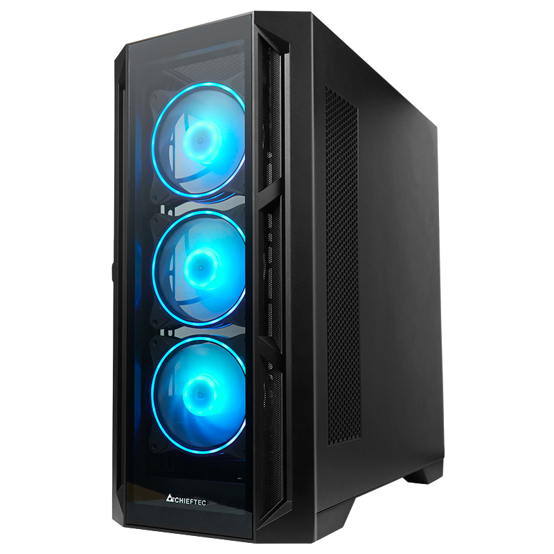 Chieftec APEX GA-01B-TG-OP ATX, Midi Tower, PC, Black, ATX, EATX, ITX, micro ATX, Mini-ITX, SPCC, Gaming