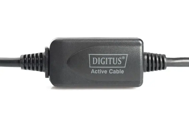 DIGITUS USB 2.0 kartotinis kabelis, 15 m USB A vyriškas / A moteriškas