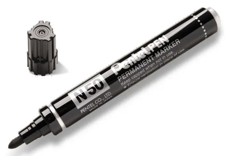 Permanentinis žymeklis Pentel Tool Pen N50, 3 mm, 4 vnt., įvairių spalvų