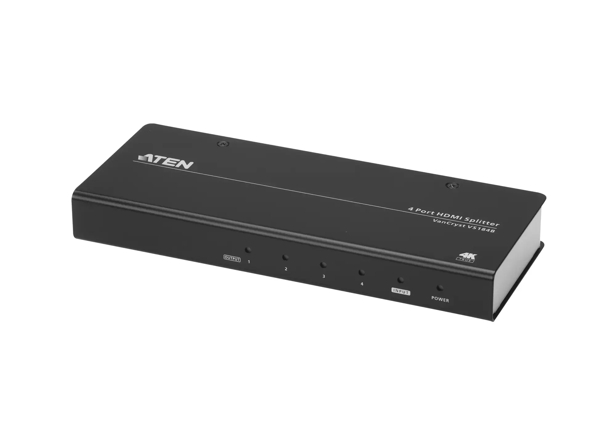 ATEN 4 prievadų "True 4K at 60Hz (4:4:4)", HDMI skirstytuvas, HDMI, 4x HDMI, 4096 x 2160 taškų, juoda, metalas, 4K Ultra HD