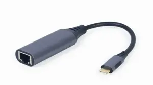 GEMBIRD A-USB3C-LAN-01 USB Type-C Gigabit tinklo adapteris erdviai pilkas