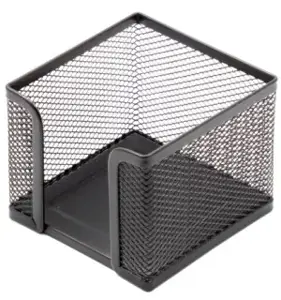 Dėžutė lapeliams Forpus, 9.5x9.5cm, juoda, perforuoto metalo  1005-008