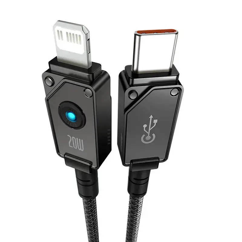 "Baseus" USB C-IP 20A greitojo įkrovimo kabelis, 1 m (juodas)