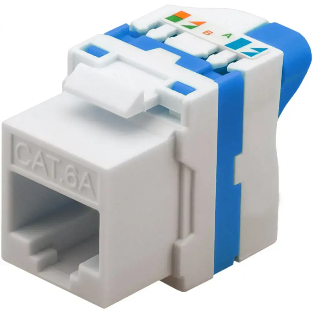 Techly CAT 6a KeyStone RJ45 Jack UTP unshielded Tooless IWP-MD C6A/UROTT, White, Female, U/UTP (UTP), 14.6 mm, 30.7 mm, 16 mm