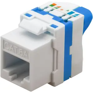 Techly CAT 6a KeyStone RJ45 Jack UTP unshielded Tooless IWP-MD C6A/UROTT, White, Female, U/UTP (UTP…