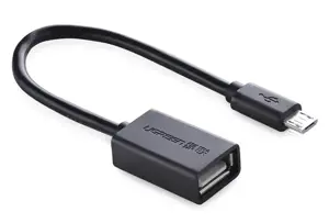 Ugreen 10396, 0,12 m, USB A, Micro-USB B, USB 2.0, 480 Mbps, juoda