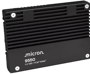 SSD MICRON SSD series 9550 PRO 30.72TB PCIe Gen5 NVMe NAND flash technology 3D TLC Write speed 1000…