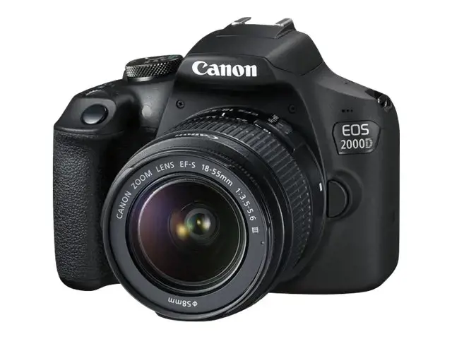 "Canon EOS 2000D" + EF-S 18-55mm f/3.5-5.6 III, 24,1 MP, 6000 x 4000 taškų, CMOS, "Full HD", juoda