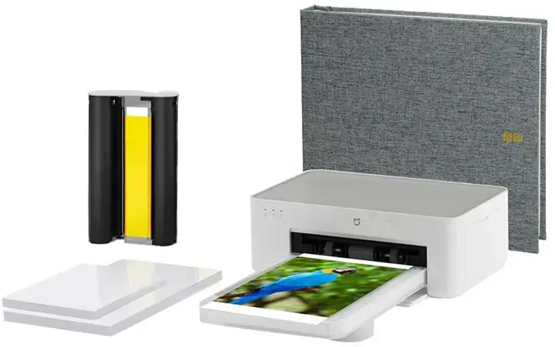 "Xiaomi" momentinių nuotraukų spausdintuvo 1S rinkinys ES spalvotas, terminis, "Wi-Fi", baltas