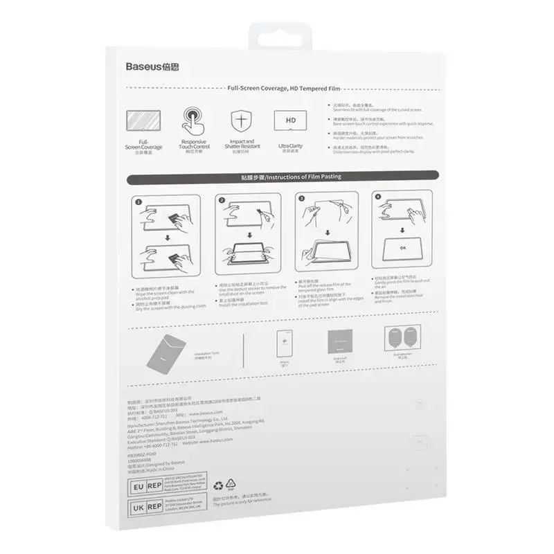 "Baseus Crystal" 0,3 mm grūdintas stiklas "Huawei MatePad Pro 11" planšetiniam kompiuteriui
