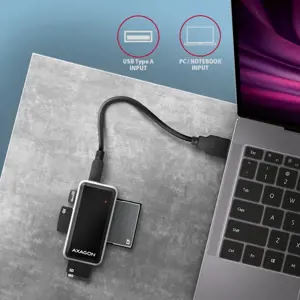 AXAGON CRE-X1 išorinis mini kortelių skaitytuvas su 5 lizdais ALL-IN-ONE