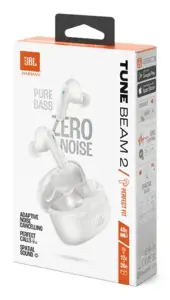 JBL Tune Beam 2 Belaidės ausinės Earbuds, Bluetooth, Balta