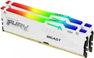 Kingston Technology FURY Beast 32GB 6000MT/s DDR5 CL36 DIMM (Kit of 2) White RGB EXPO