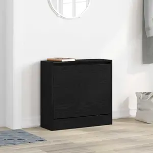 Batų spinta juoda ąžuolo 60 x 21 x 57 cm Apdirbta mediena
