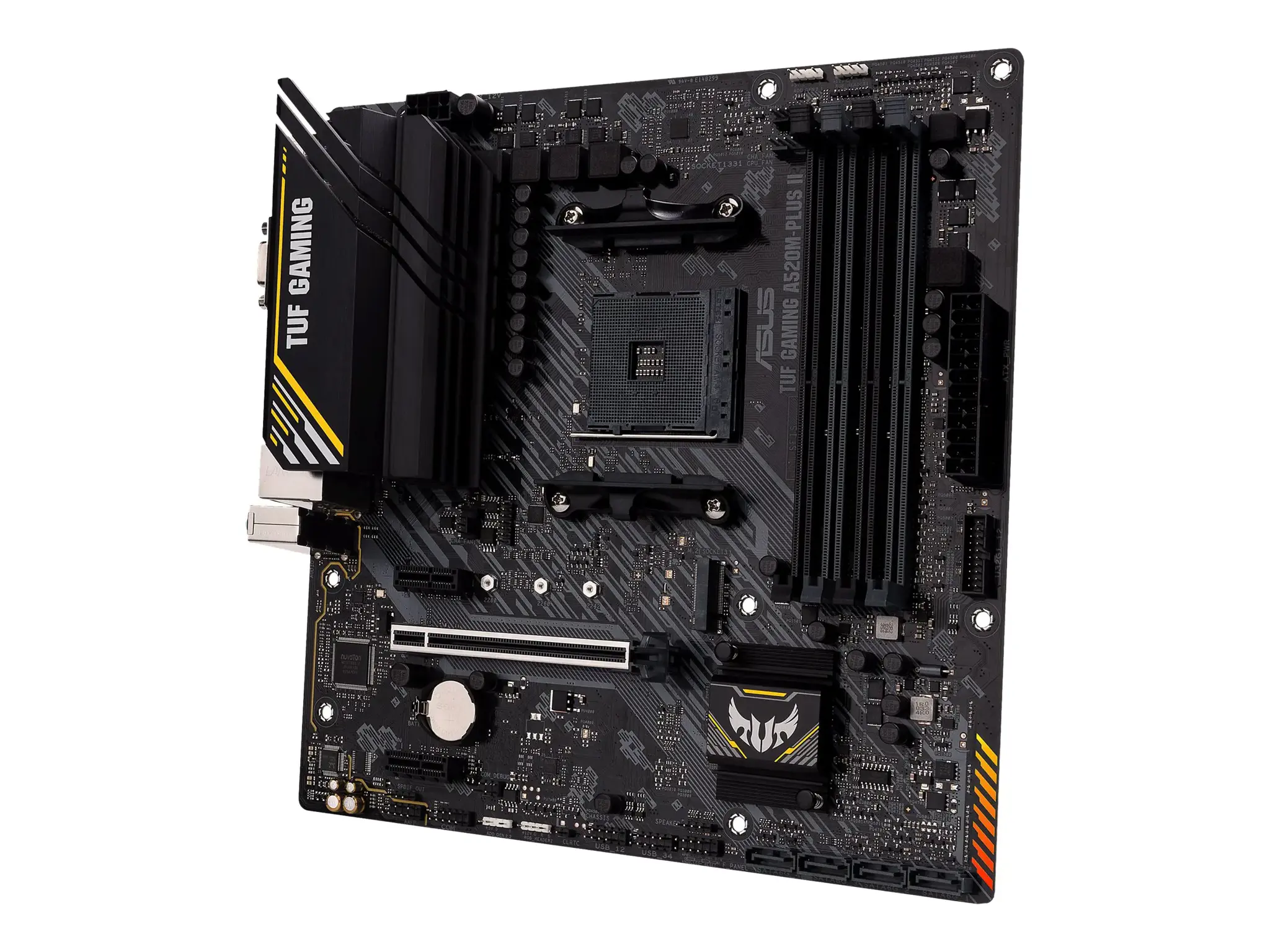 ASUS TUF GAMING A520M-PLUS II, AMD, "Socket AM4", "AMD Ryzen™ 3", "AMD Ryzen™ 5", "AMD Ryzen™ 7", 3 kartos "AMD Ryzen™ 9", 5 kartos "AMD Ryzen 9", "Socket AM4", DDR4-SDRAM, 128 GB