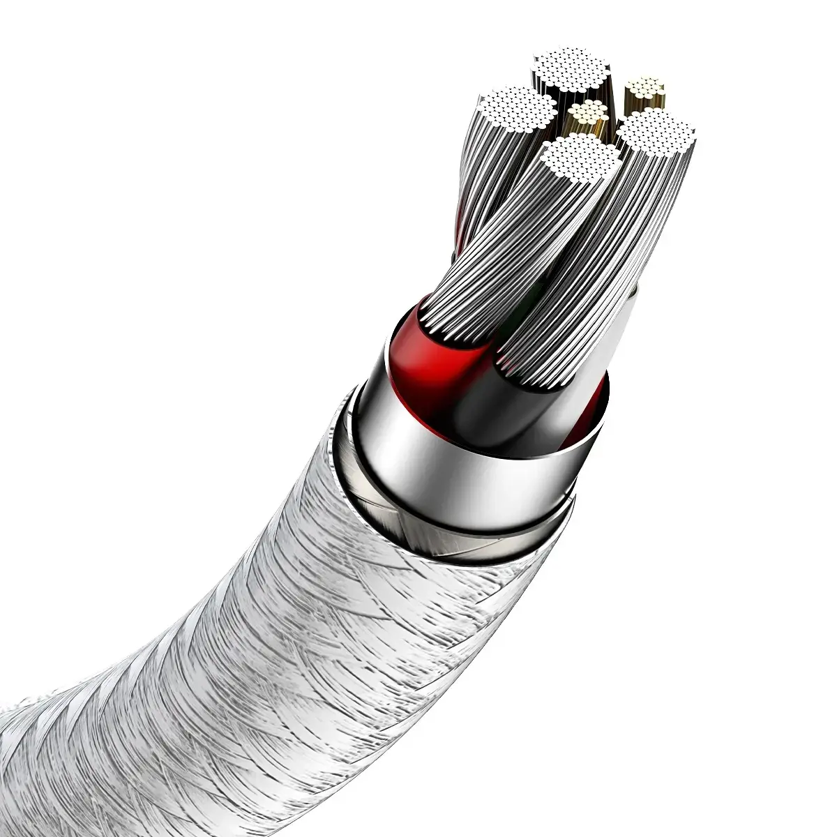 USB cable for USB-C Baseus Cafule, 66W, 1m (white)
