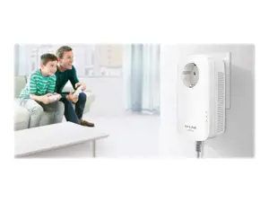 TP-Link AV1300 Gigabit Passthrough Powerline Starter Kit, 1300 Mbps, IEEE 802.3, IEEE 802.3ab, IEEE 802.3u, Gigabit Ethernet, 10,100,1000 Mbps, 10BASE-T, 100BASE-TX, 1000BASE-T, HomePlug AV2