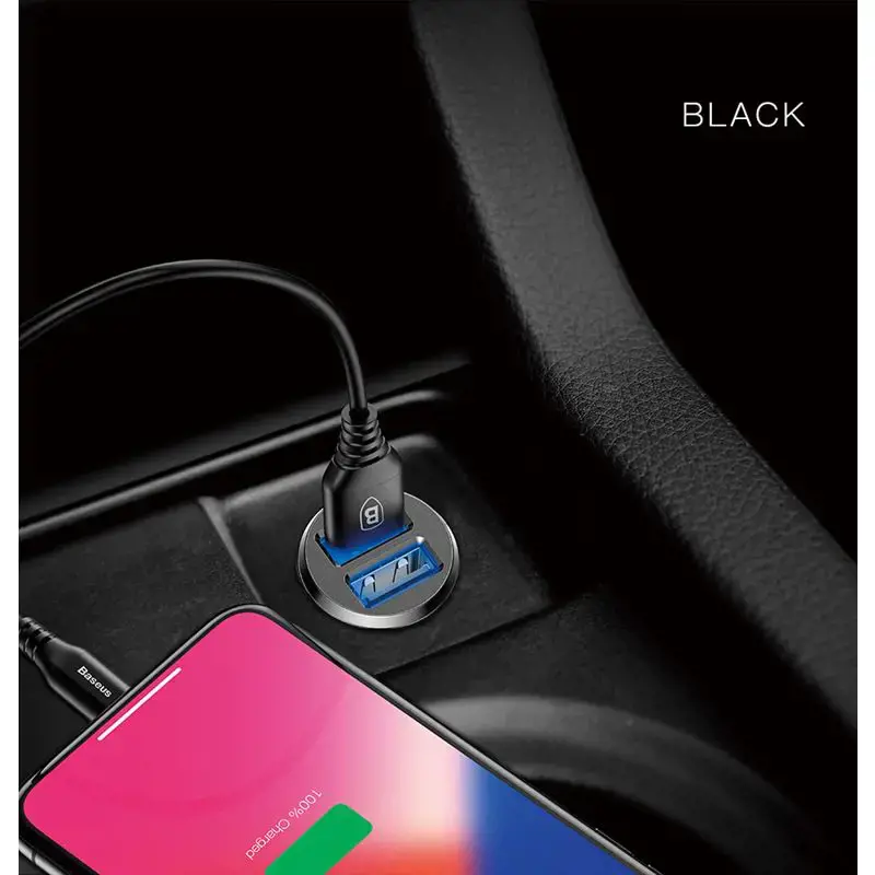 Baseus CCALL-ML01 automobilinis įkroviklis 2x USB | 5V | 3.1A juodas