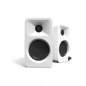 KANTO AUDIO 100W POWERED REFERENCE DESKTOP SPEAKERS WITH BLUETOOTH - WHITE, PAIR (INCLUDES TYPE C P…