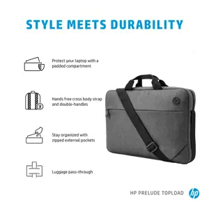 HP Prelude 15,6 colių Topload, Toploader krepšys, 39,6 cm (15,6"), 300 g