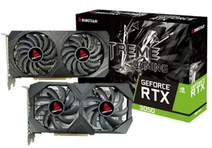 Graphics Card BIOSTAR NVIDIA GeForce RTX 3050 6 GB GDDR6 PCIE 4.0 16x GPU 1042 MHz Dual Slot Fansin…