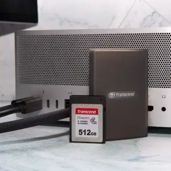 TRANSCEND CFexpress B tipo kortelių skaitytuvas USB 3.2 Gen 2x2 C tipo