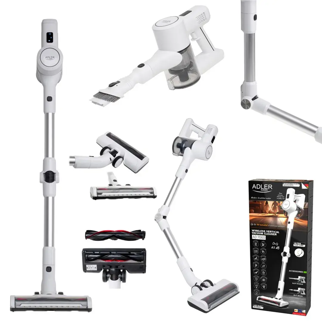 Adler Vacuum Cleaner | AD 7060 | Cordless operating | 350 W | 22 V | Operating time (max) 35 min | White | Warranty 24 month(s)