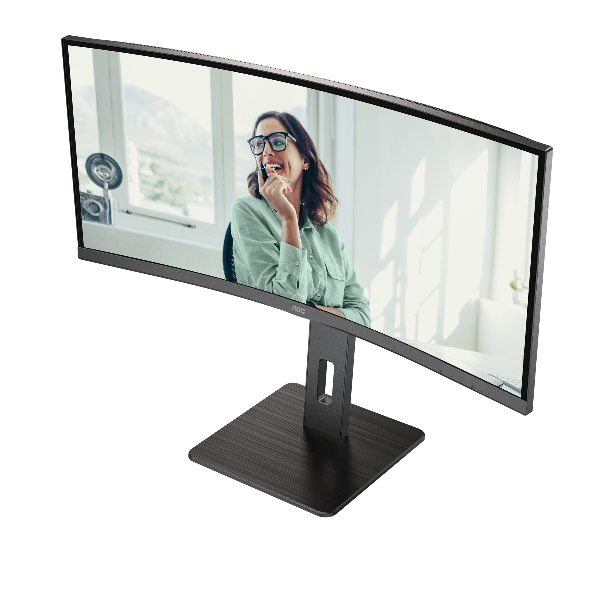 AOC CU34P3CV 34 colių VA 3440x1440 21:9 4 ms HDMI DP USB Juoda