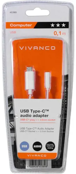 "Vivanco" adapteris USB-C - 3,5 mm 10 cm (45389)