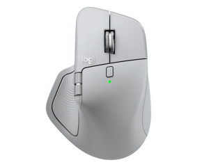 Logitech MX Master 4 Belaidė pelė RF Wireless + Bluetooth, 8000 DPI, Pale Grey