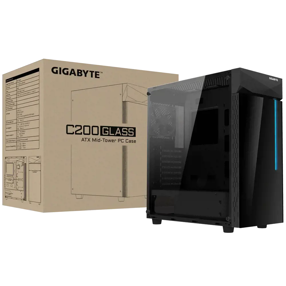 GIGABYTE GB-C200G kompiuterio korpusas ATX/M-ATX/Mini-ITX