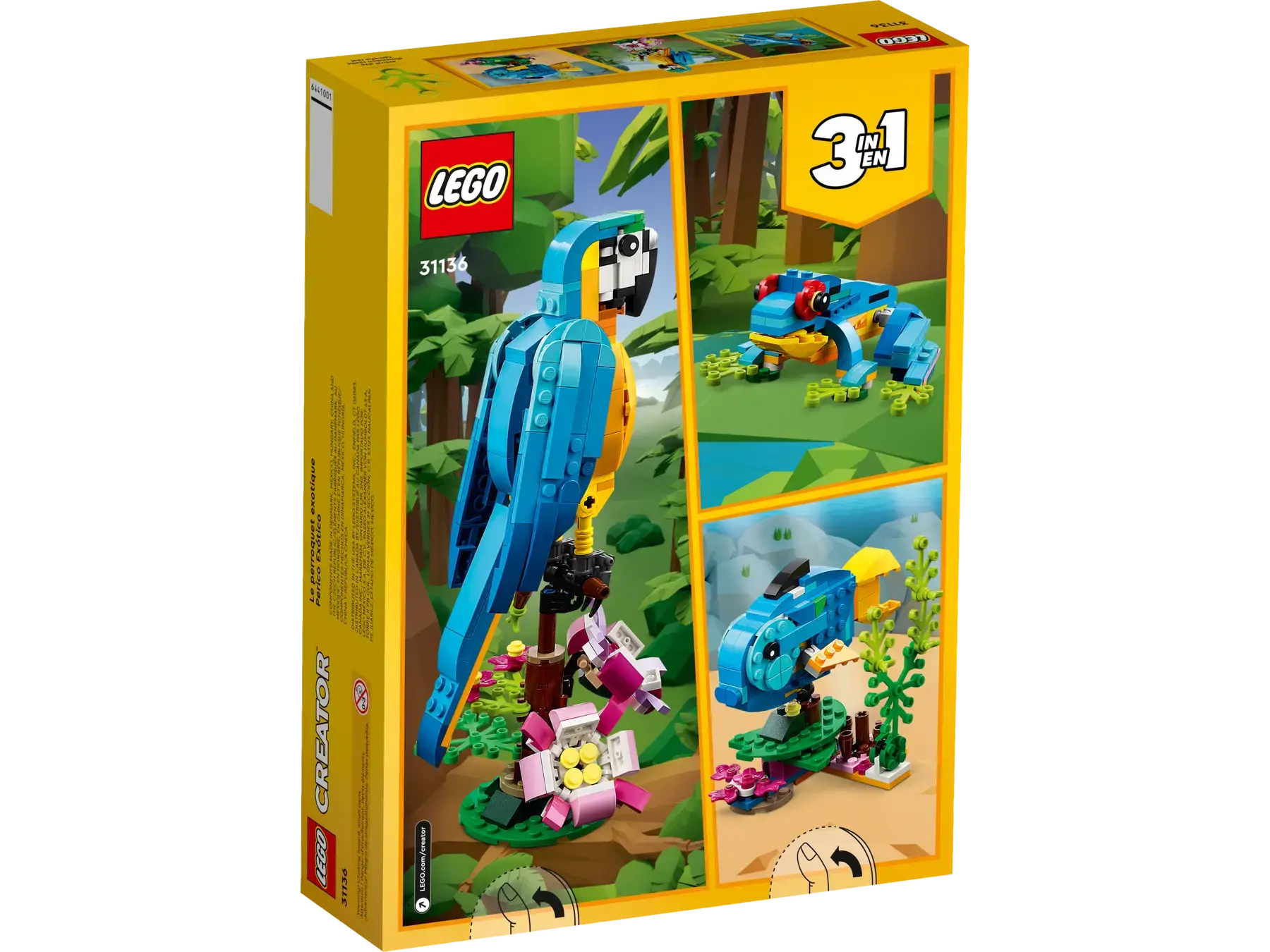 LEGO CREATOR 31136 EGZOTINĖ PAPŪGA