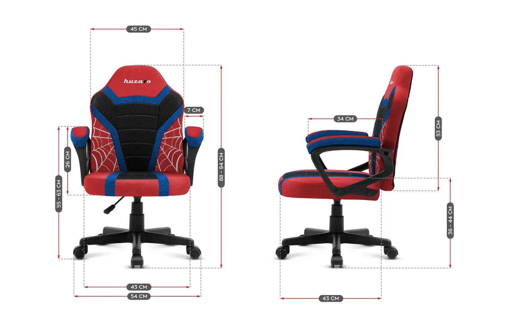 ŽAIDIMŲ KĖDĖ VAIKUI HUZARO RANGER 1.0 SPIDER