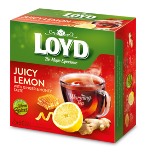 Vaisinės arbatos gėrimas LOYD imbiero ir medaus skonio, 50 x 2g