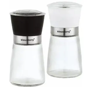 Baltosios ir juodosios druskos bei pipirų malūnėliai, 160 ml