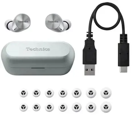 "Technics" belaidės ausinės EAH-AZ60E-S, sidabrinės