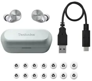 "Technics" belaidės ausinės EAH-AZ60E-S, sidabrinės