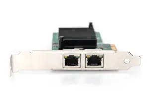 DIGITUS DN-10132 Gigabit Ethernet PCI Express kortelė 2 prievadų 32 bitų žemo profilio laikiklis "Intel" mikroschemų rinkinys