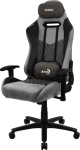 Aerocool DUKE AeroSuede, universali žaidimų kėdė, 150 kg, 125 kg, nailonas, plienas, juoda, pilka