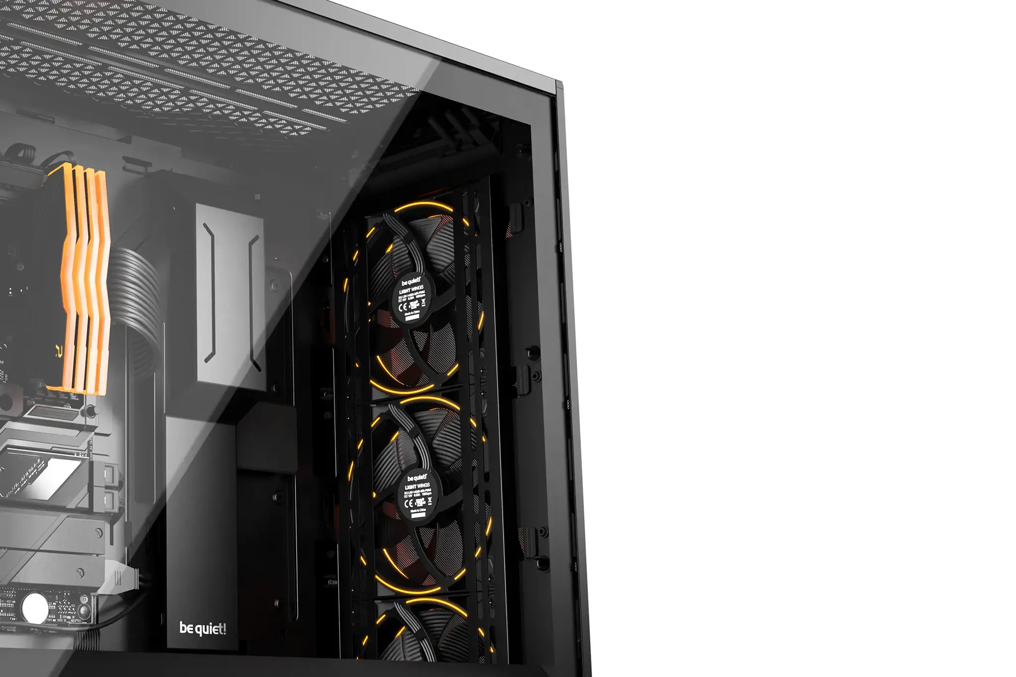 be quiet! Shadow Base 800 FX Black, Midi Tower, PC, Black, ATX, EATX, micro ATX, Mini-ITX, Acrylonitrile butadiene styrene (ABS), Steel, Tempered glass, Multi
