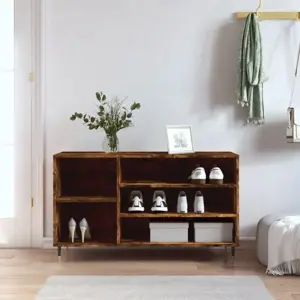 Spintelė batams, dūminio ąžuolo, 102x36x60cm, apdirbta mediena