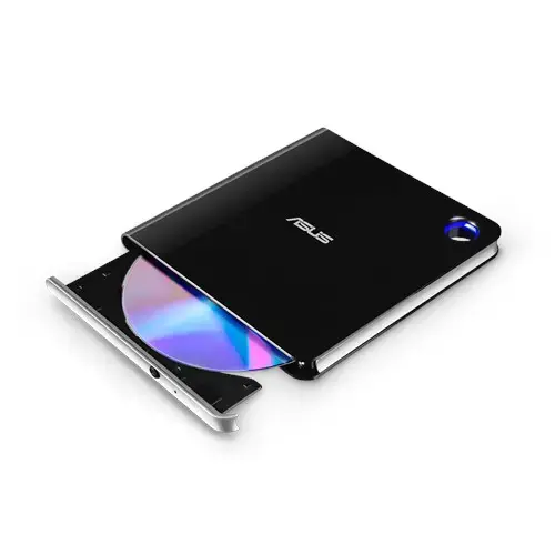 ASUS SBW-06D5H-U, juoda, sidabrinė, dėklas, stalinis / nešiojamasis kompiuteris, "Blu-Ray RW", USB 3.1 Gen 1, 80,120 mm